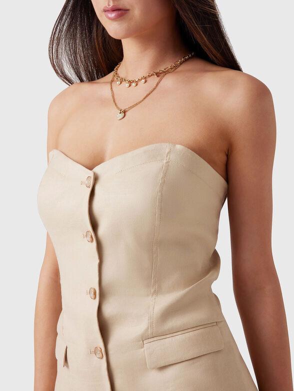 Linen top with buttons - 4