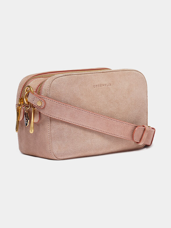 ALPHA Suede bag in pink - 2