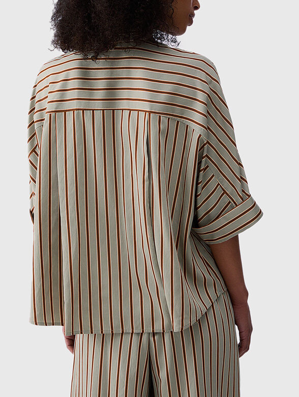 Striped viscose blend shirt - 3