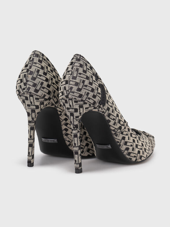Heeled shoes with denim texture - 3