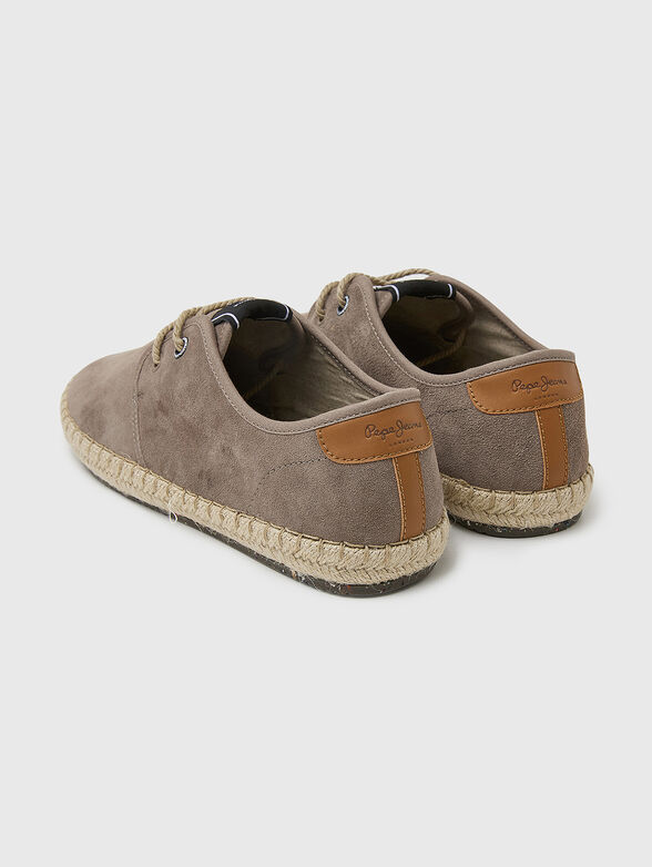 TOURIST CLAIC beige suede espadrilles with laces - 3