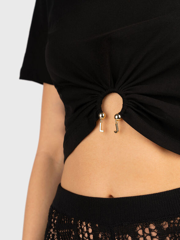 Cotton T-shirt with print - 4