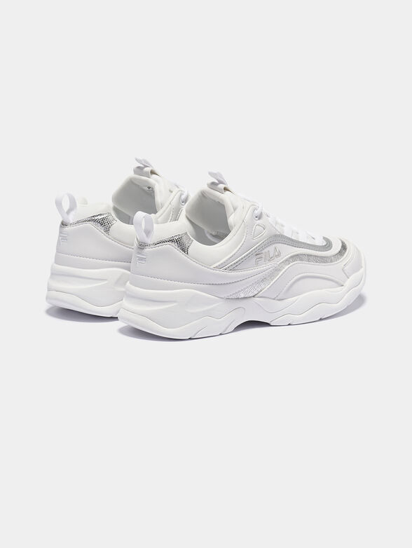 RAY F white sneakers with silver accents - 4