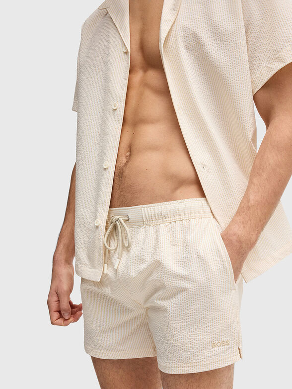 Beach shorts with logo detail - 3