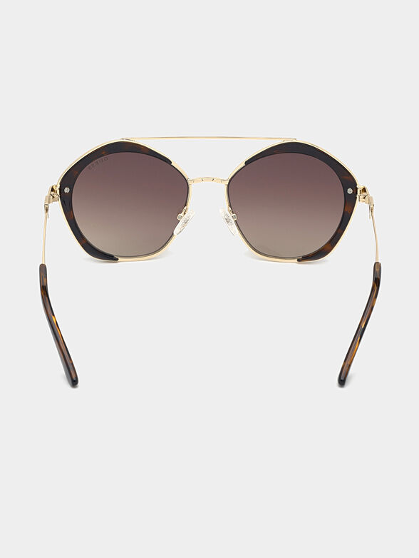 Sunglasses with brown glasses and gold frames - 4