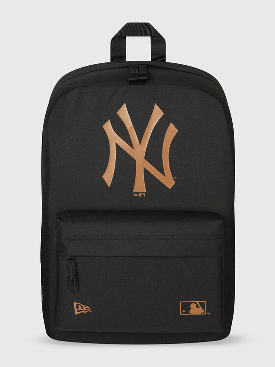 Black backpack with contrasting logo - 1