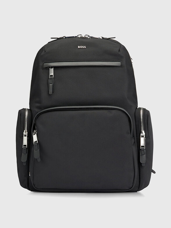 Black backpack with side pockets - 1