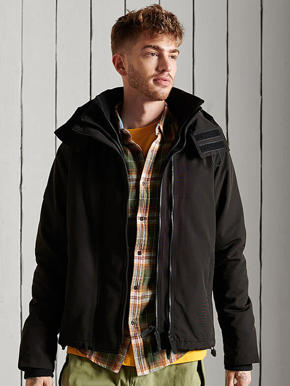 Hooded jacket with logo detail - 1