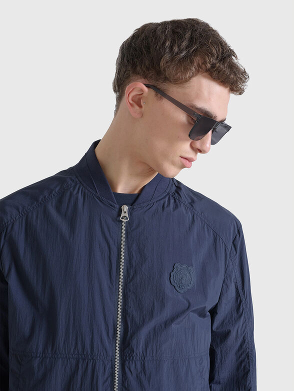 Dark blue bomber jacket with patch  - 4