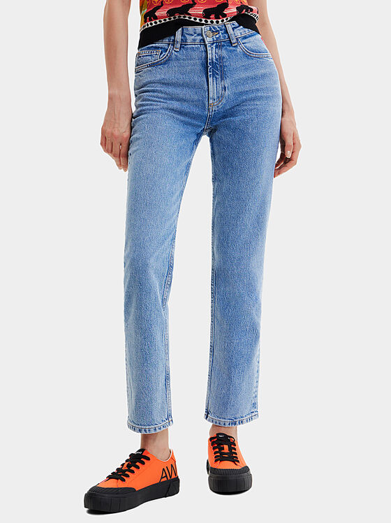 Blue straight jeans - 1