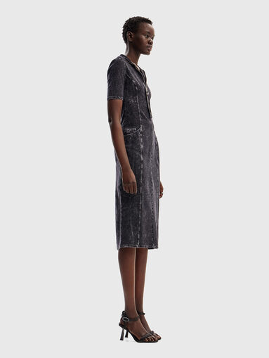 Zip-up midi dress - 5