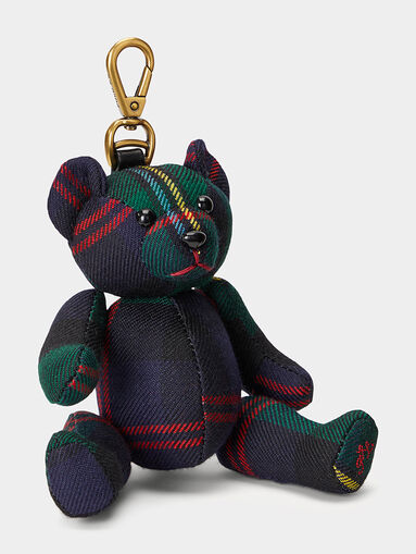 Teddy bear keychain made of wool fabric - 3