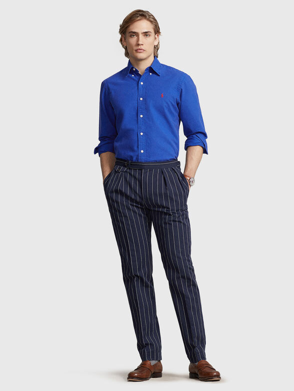 Logo-embroidered shirt in cotton  - 2