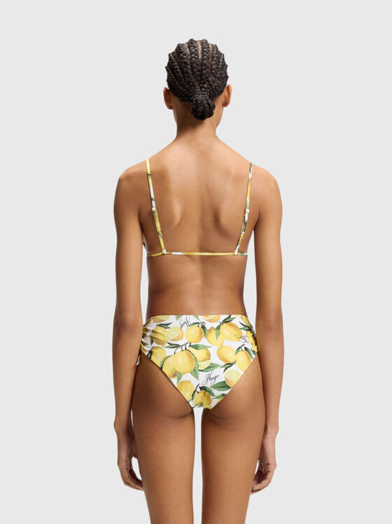 Printed triangle bikini top logo charm - 2