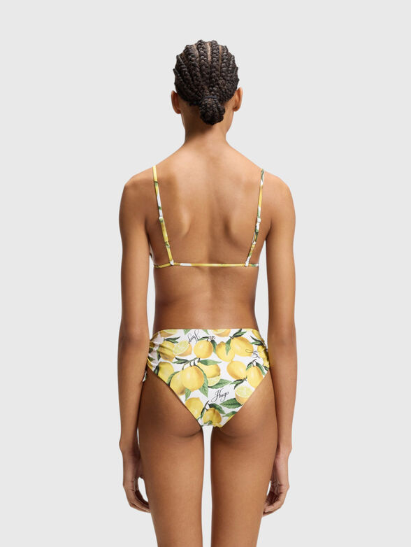 Printed triangle bikini top logo charm - 2
