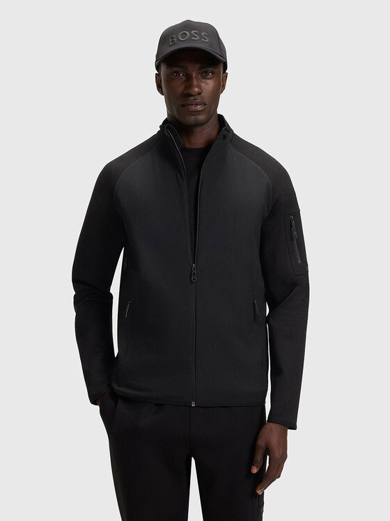 Sweatshirt with zip and pockets - 1