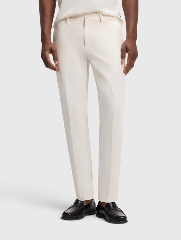 Cotton slim trousers - 1