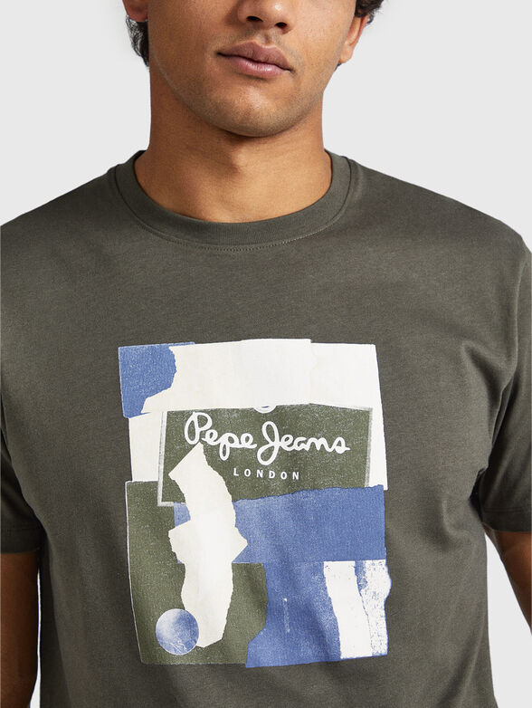 OLDWIVE cotton T-shirt with contrasting print - 4