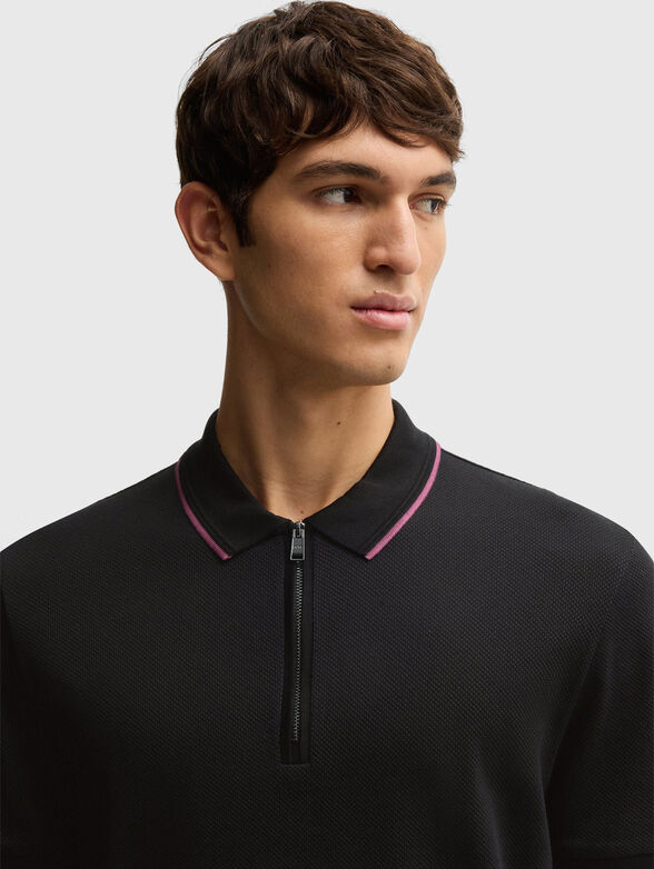 PARAS structured-cotton polo shirt with zip - 4