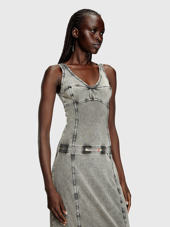 D-INNY cotton midi slim dress - 3