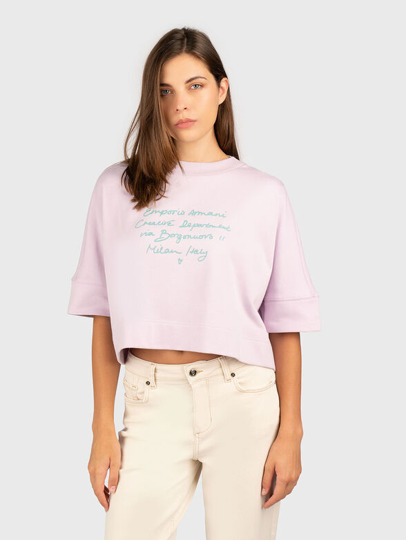 Short blouse in cotton - 1