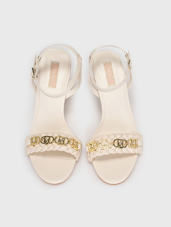 LISA 06 black sandals with metal detail - 6