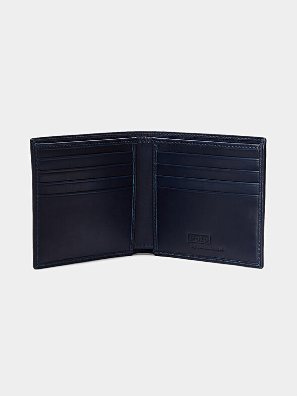 Leather wallet in dark blue - 2