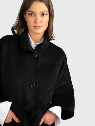 Wool blend coat with belt - 4