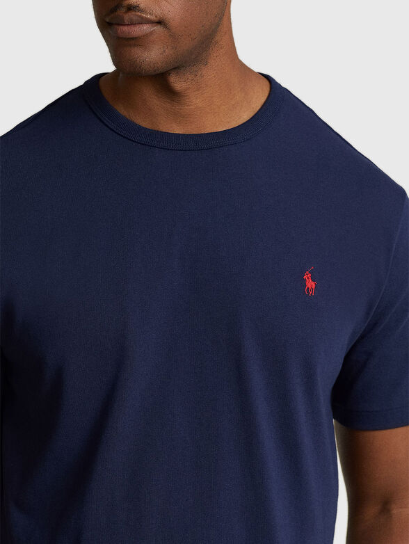 Cotton T-shirt with logo embroidery - 4