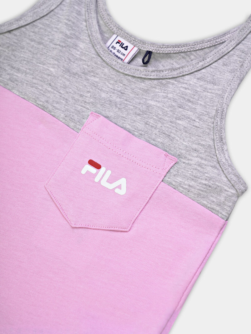 COTTBUS dress in grey and pink - 3