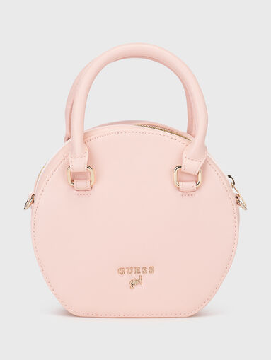 Round crossbody bag with logo accents - 3