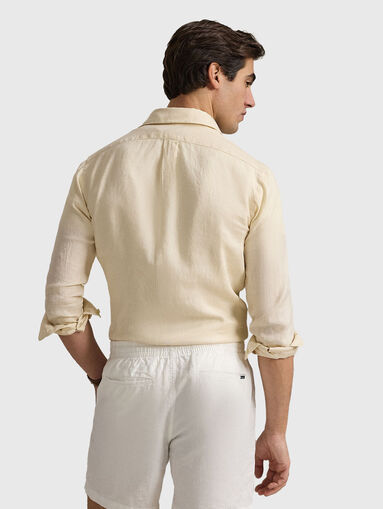 Linen shirt with logo embroidery - 3