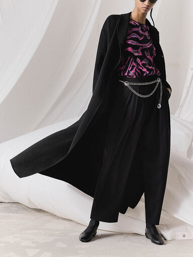 Long wool coat and belt - 5