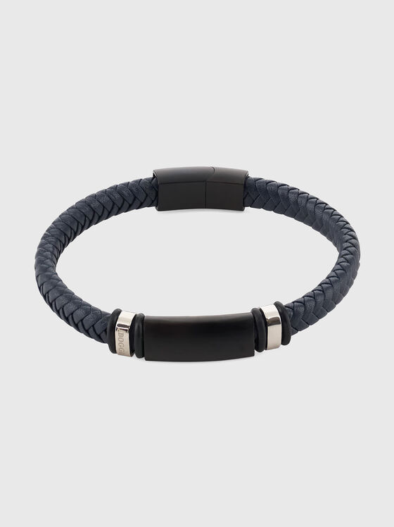 Кожена гривна с лого детайл - 1