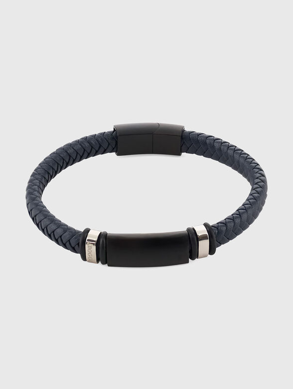 Leather bracelet with logo detail - 1
