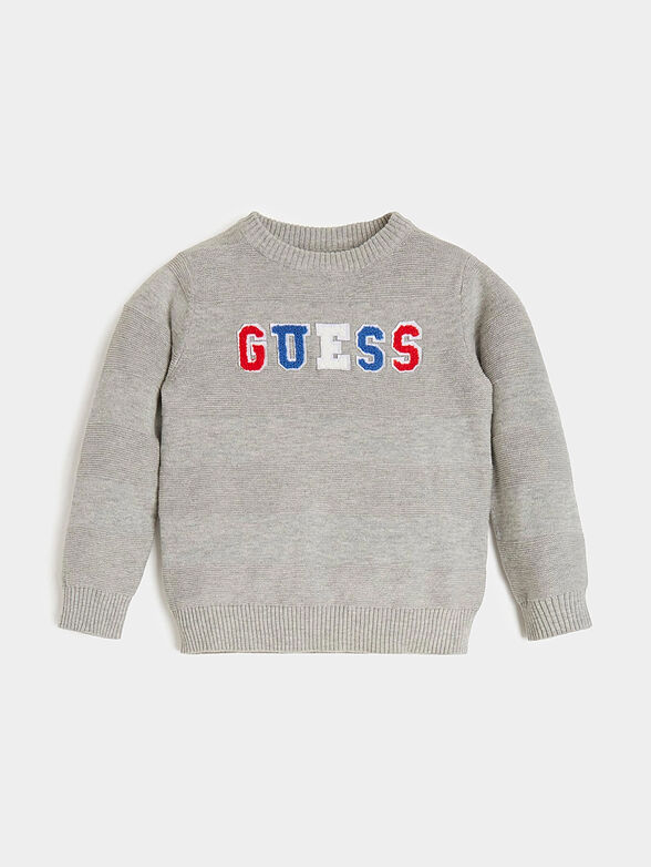 Cotton sweater with logo - 1