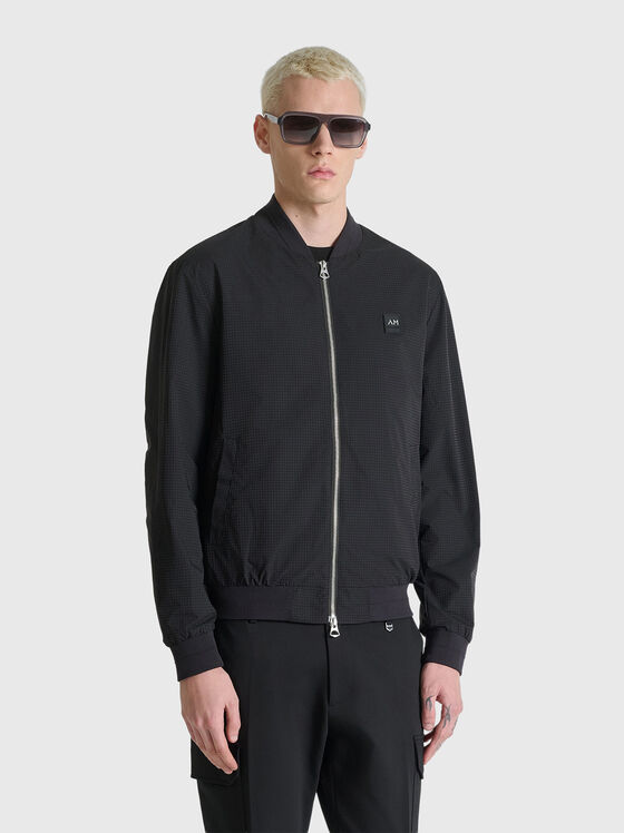 Checkered jacket with logo detail  - 1