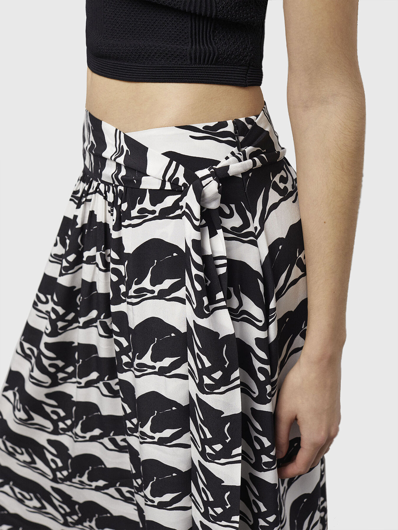 Long skirt with contrasting print brand THE KOOPLES