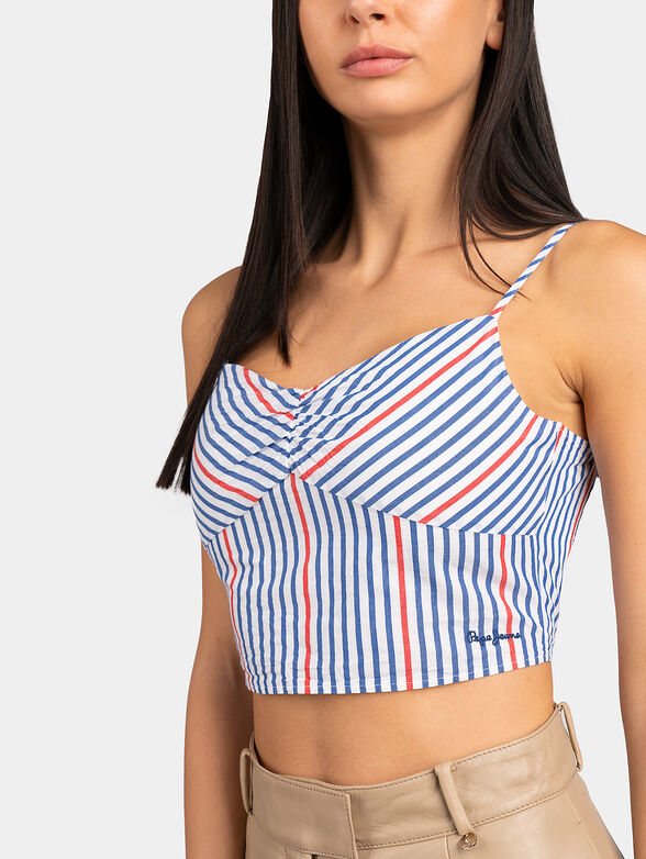 JUNE striped top with red accents - 4