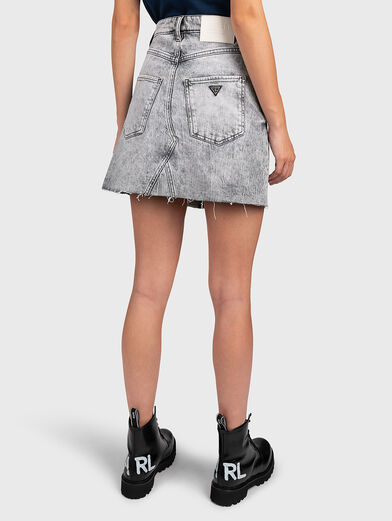 Denim skirt with worn-out effect - 2