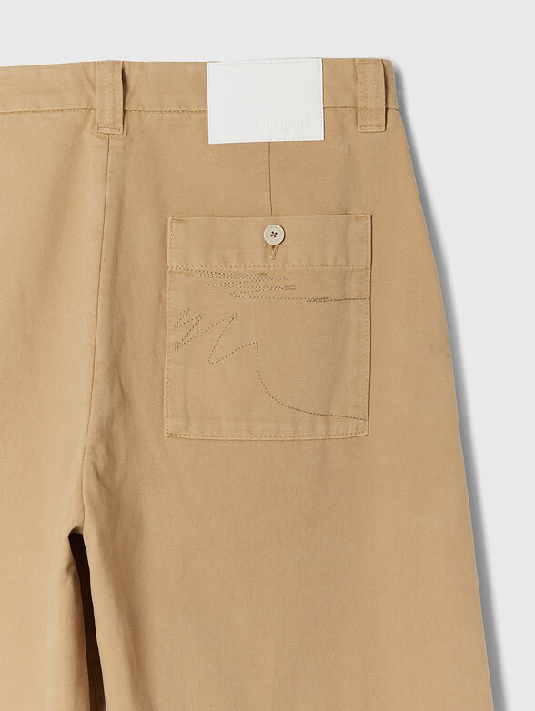 TEXAS straight trousers in beige - 3