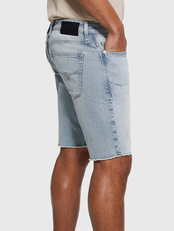 Light blue denim shorts - 3