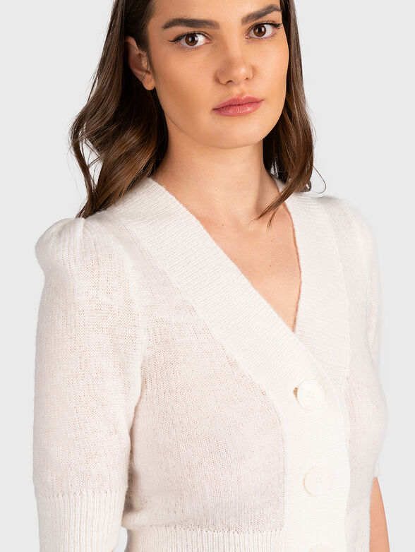 MATHILDE pink cropped cardigan - 3