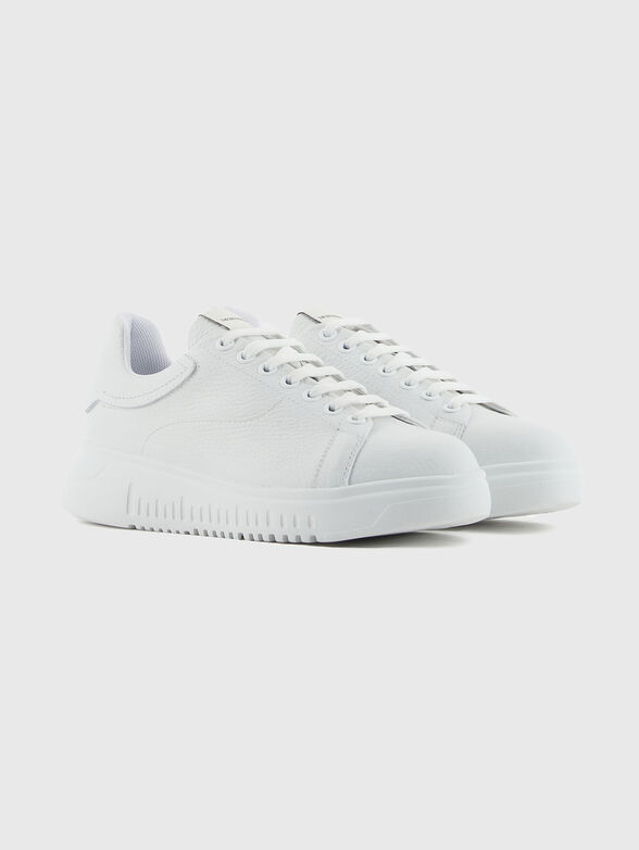 White leather sports shoes - 2