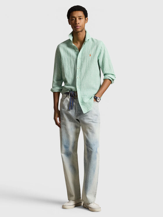 Long-sleeved cotton and linen shirt - 2