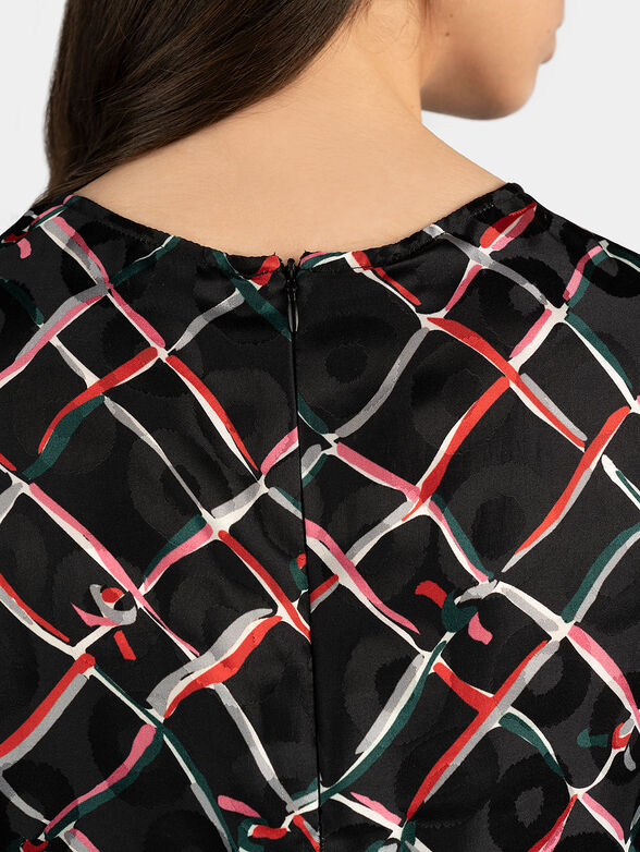 Silk blouse with colorful print - 2