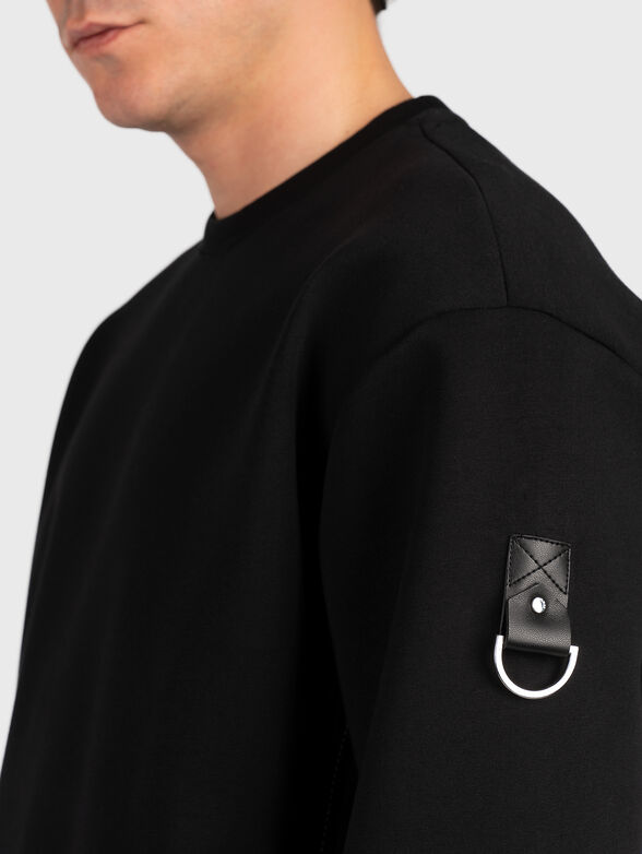 Black sweatshirt with metal accents - 4