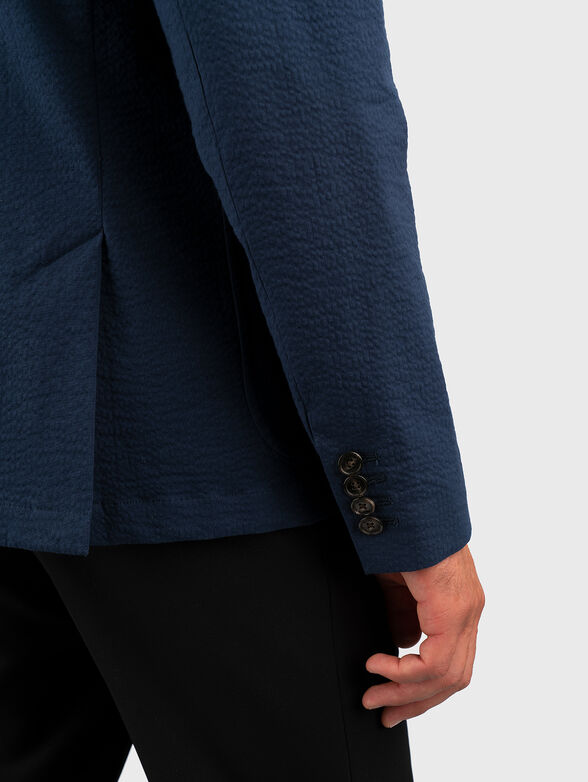 Single-breasted cotton blazer - 4
