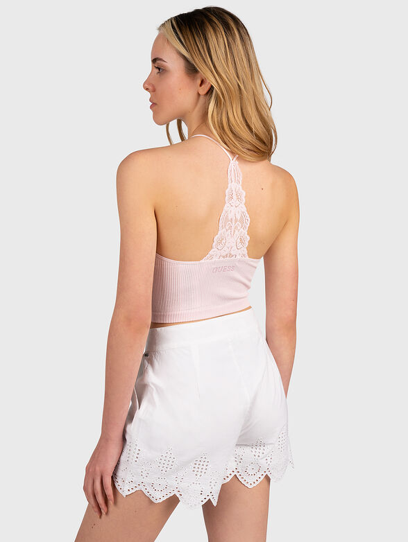 BRIGITTE black top with lace accent on the back - 2