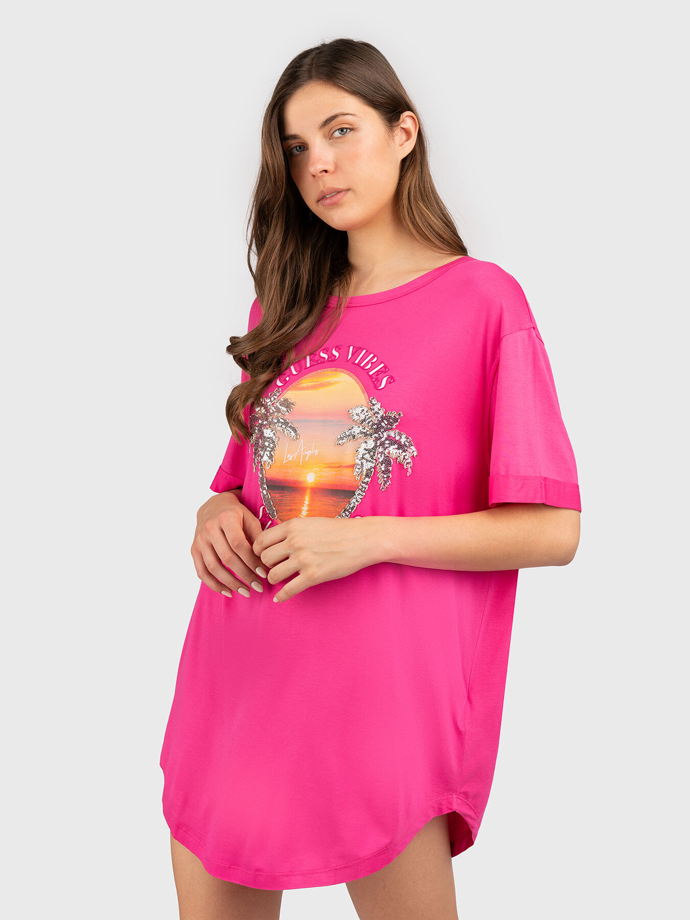 T shirt dress guess cheap
